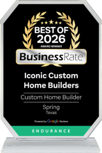 Iconic Custom Home Builders wins Best of 2026 Custom Home Builder award in Spring, Texas