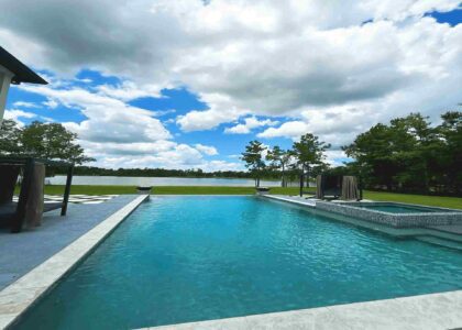 Pool View Outer View of Home Iconic Custom Home Builders