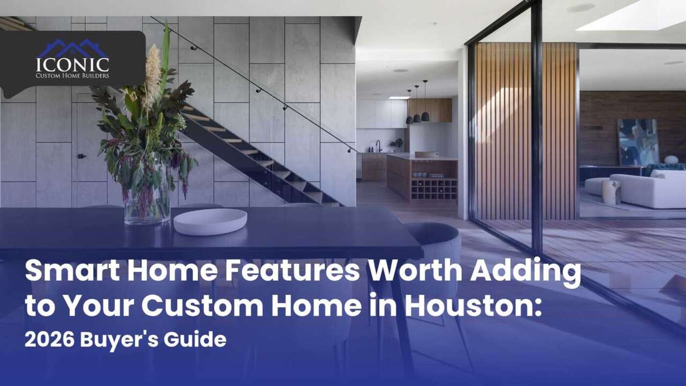 Smart home features in a custom home interior in Houston by Iconic Custom Home Builders