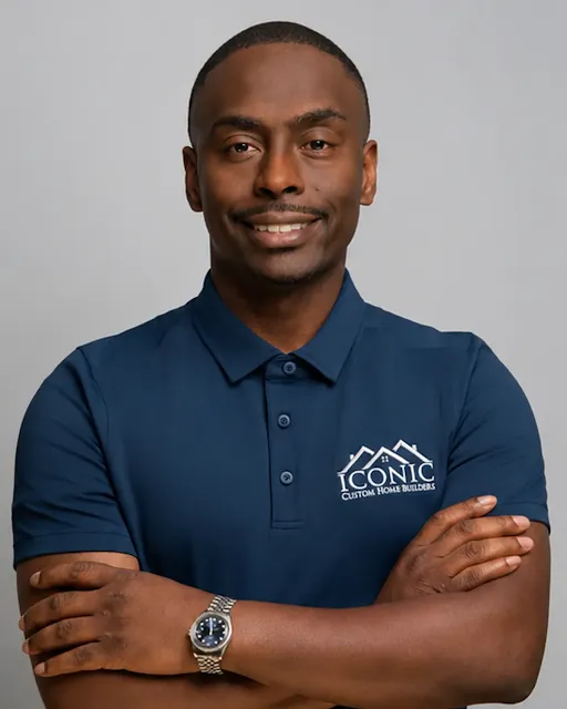 Iconic Custom Home Builders team member in branded polo, custom home builder in Spring, Texas