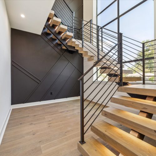 3 Level Custom Home Staircase