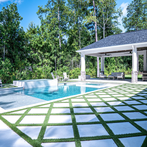Pool View Outer View of Home Iconic Custom Home Builders