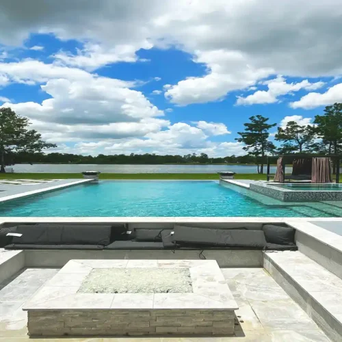 Dual Kitchen Elevator Home Pool Area