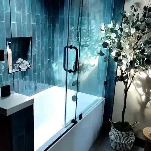 Blue Glass Shower